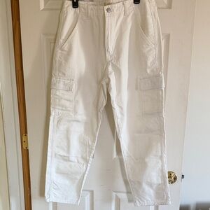 Universal Thread Women's White Cargo Straight Leg Pants
